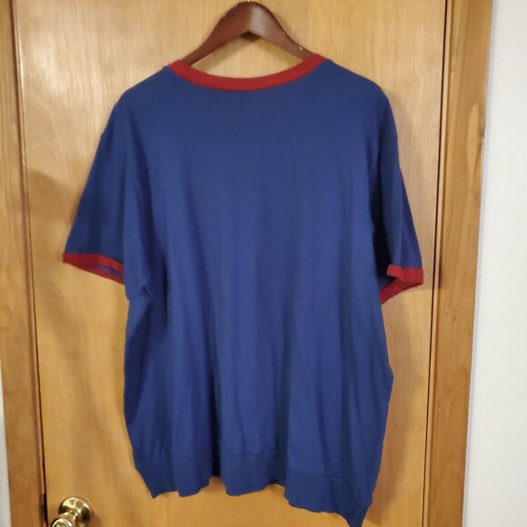 Torrid 95 Classic Fit Cotton Crewneck Varsity Shirt 2 (18-20) Blue/Red - Picture 3 of 4
